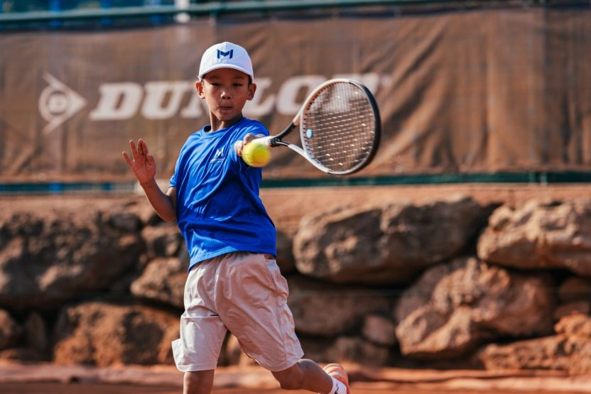 Coup droit à plat tennis