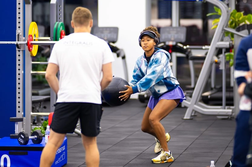 Naomi Osaka of Japan before the fourth round of the 2024 China Open WTA 1000 tennis tournament