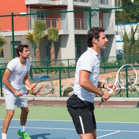 Chardy et Mouratoglou en double