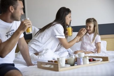 petit déjeuner en famille hotel mouratoglou