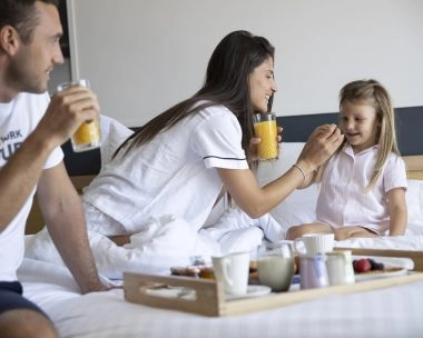 petit déjeuner en famille hotel mouratoglou