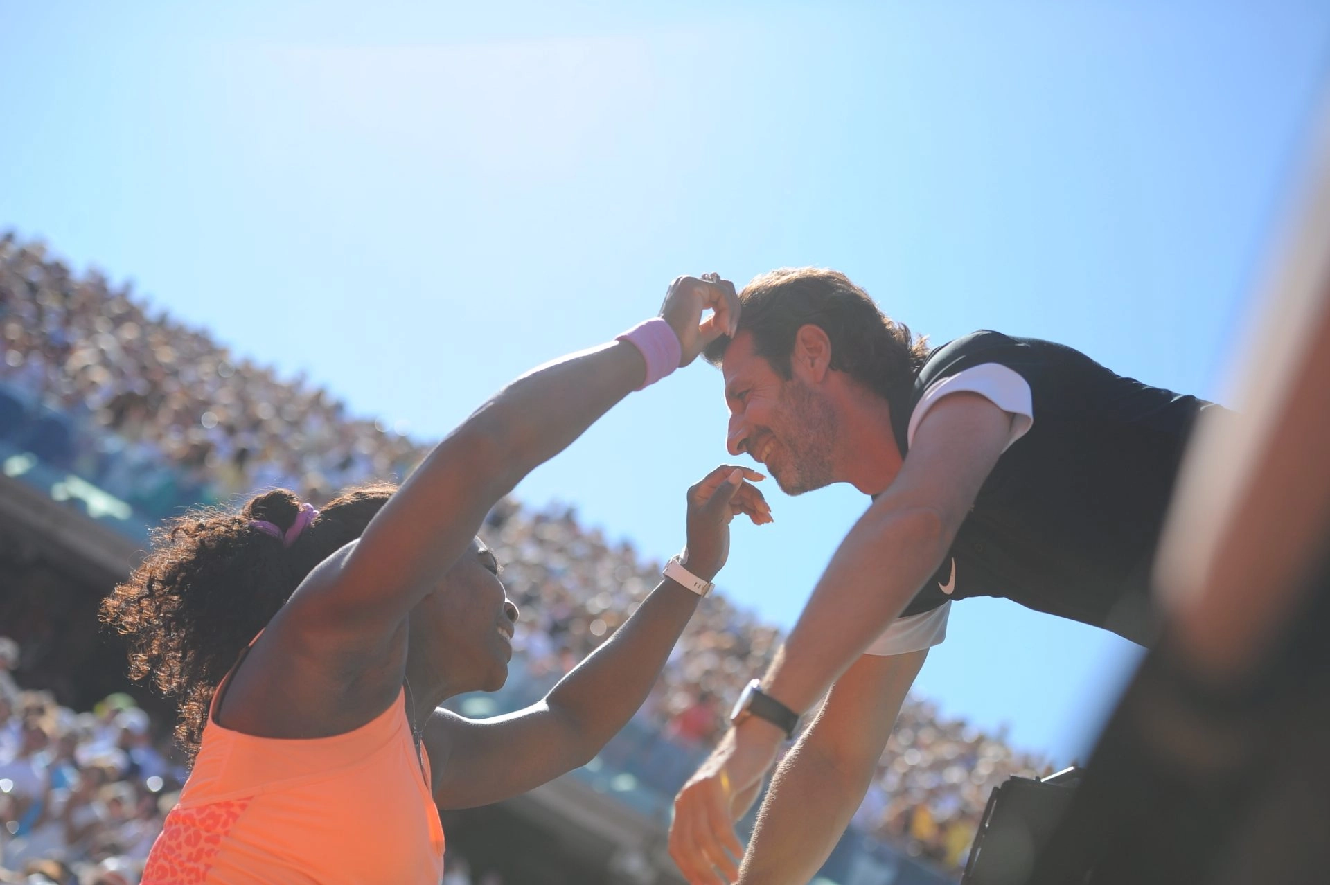 serena williams patrick mouratoglou ROLAND GARROS 2015